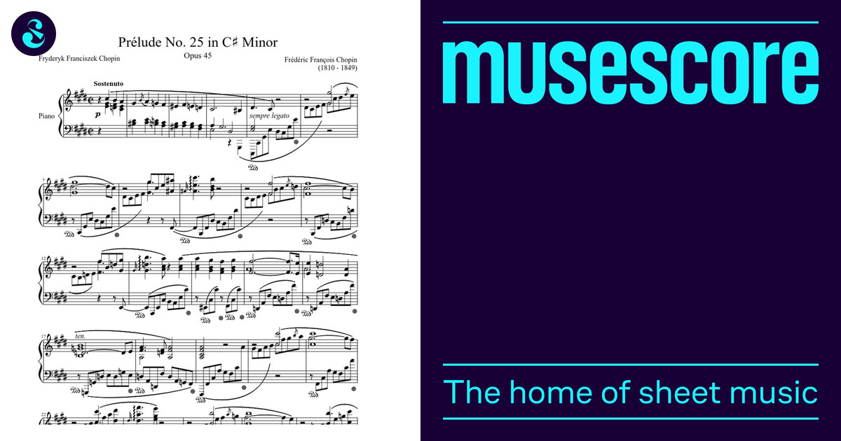 前奏曲第25番 作品45 ハ短調 楽譜 ピアノ (ソロ) | MuseScore.com