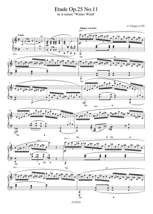 ショパン - 練習曲 Op. 25 No. 12 「オーシャン」 (バリエーション