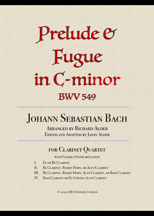 J. S. バッハ: プレリュードとフーガ ハ短調, BWV 549 楽譜 ピアノ