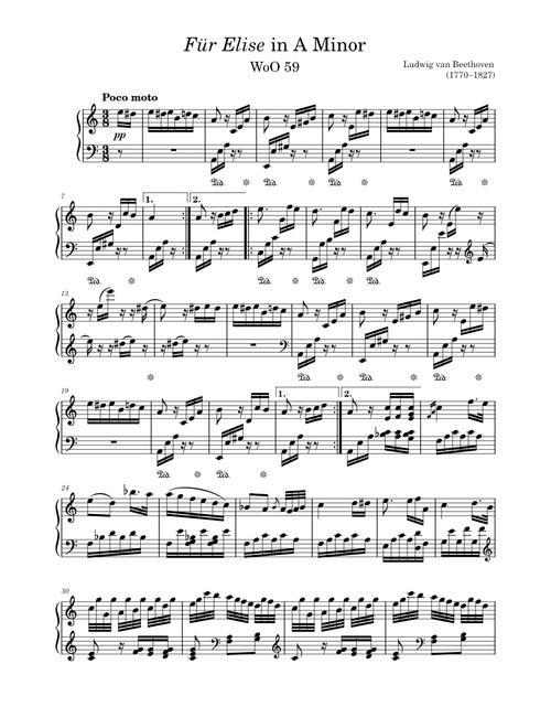 無料のピアノ クラシックの楽譜 | MuseScore.comでPDFをダウンロード