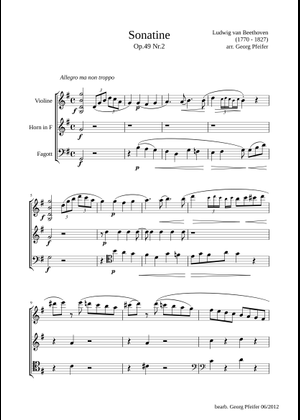 Piano Sonata No.19, Op.49 No.1 – Ludwig van Beethoven 楽譜 ピアノ