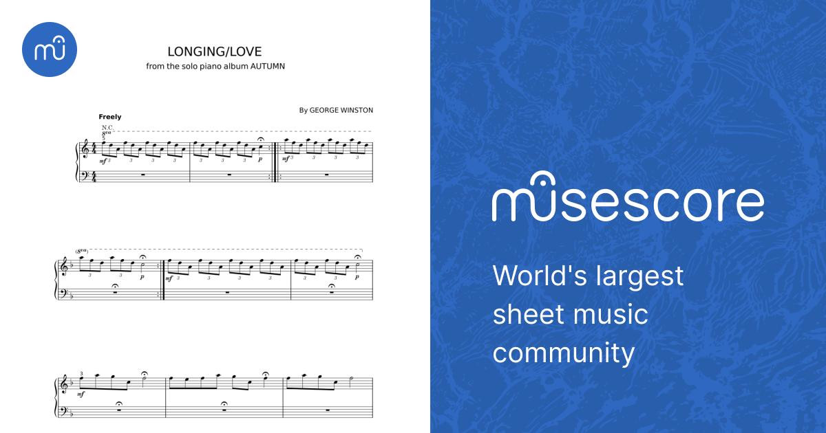 Longing - George Winston 楽譜 コード付き ピアノ (ソロ) | MuseScore.com