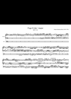 前奏曲とフーガ ト長調 BWV 541 楽譜 オルガン (ソロ) | MuseScore.com