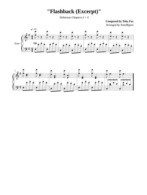 Deltarune Chapters 3+4 (Original Game Soundtrack) sheet music by