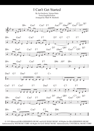 I Can't Get Started の公式楽譜を演奏する by Vernon Duke ピアノ
