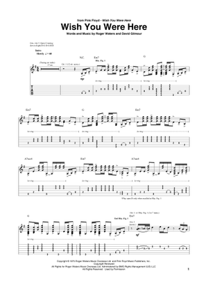 If の公式楽譜を演奏する ピンク・フロイド ギター | MuseScore.com