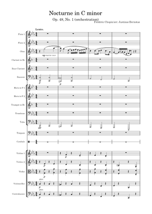 フレデリック・ショパン: 夜想曲 ハ短調, 作品48 第1番 楽譜 ピアノ