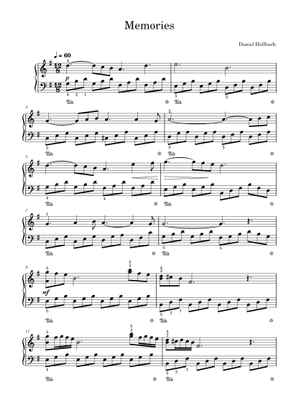 Memories – Daniel Hellbach 楽譜 ピアノ (ピアノデュオ) | MuseScore.com