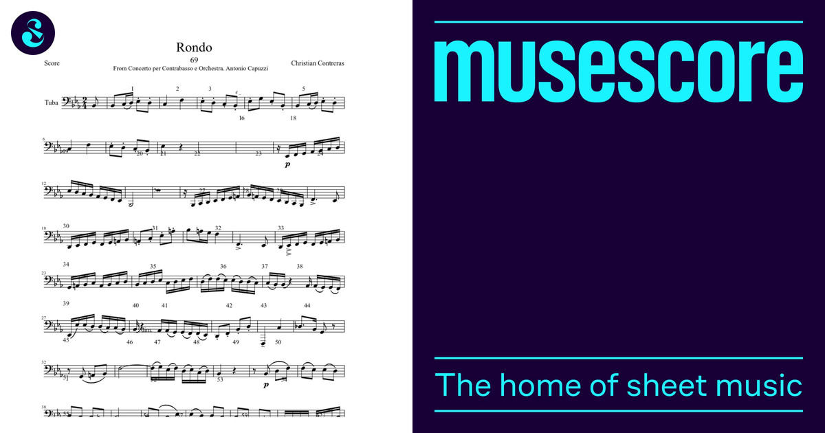 ロンド (カプッツィ) 楽譜 チューバ (ソロ) | MuseScore.com