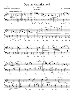 マズルカ Op.17 - フレデリック・ショパン 楽譜 ピアノ (ソロ
