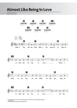 Almost like being in love の公式楽譜を演奏する by Frank Sinatra