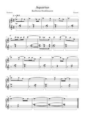 無料のカールハインツ・シュトックハウゼン の楽譜 | MuseScore.com で