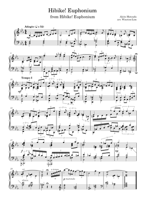 響け！ユーフォニアム メドレー 楽譜 ピアノ (ソロ) | MuseScore.com