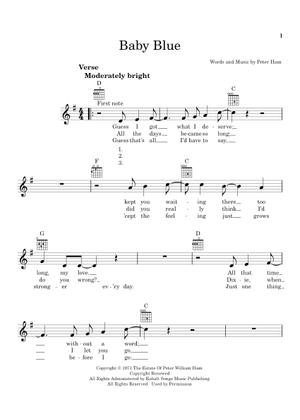 ベビー・ブルー 楽譜 タブ譜あり ギター (ソロ) | MuseScore.com