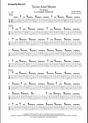 ツイスト・アンド・シャウト 楽譜 ベースギター (ソロ) | MuseScore.com