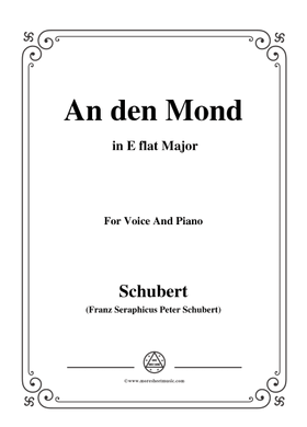 無料の月に寄せる, D.259 フランツ・シューベルト の楽譜 | MuseScore