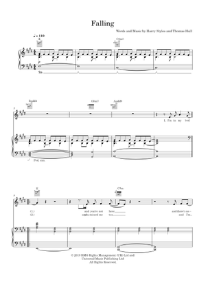 Falling – Harry Styles 楽譜 ピアノ (ソロ) easy | MuseScore.com