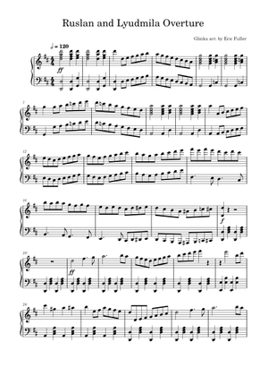 学校オーケストラのためのルスランとリュドミラ序曲 楽譜 ピアノ