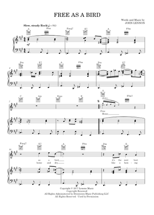 鳥のように自由 楽譜 ピアノ (ソロ) easy | MuseScore.com
