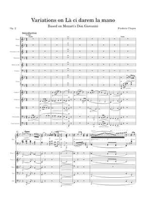 ショパン - ラ・チ・ダレム・ラ・マーノ。変奏曲 変ロ長調 Op.2 楽譜