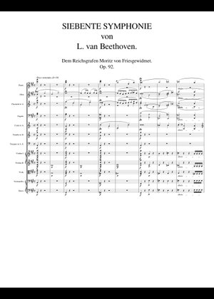 交響曲第7番 Op.92 (L.v.ベートーヴェン- F.リスト) 楽譜 ピアノ (ソロ