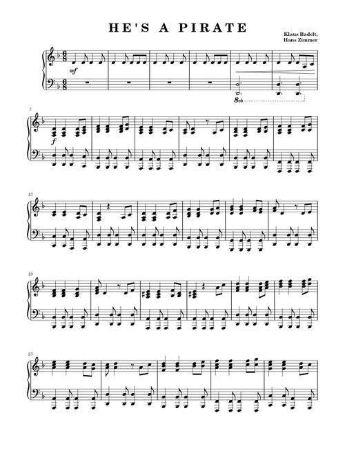 無料の サウンドトラック の楽譜 | MuseScore.com でPDFのダウンロード