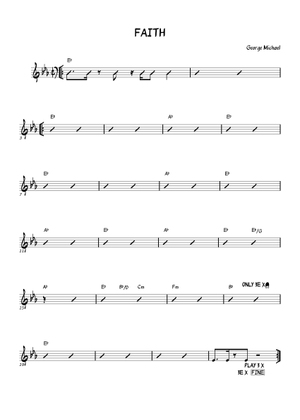 Faith – George Michael Faith - George Michael (Chord Chart) 楽譜