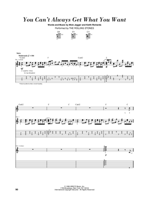 I Can't Get No) Satisfaction の公式楽譜を演奏する ザ・ローリング