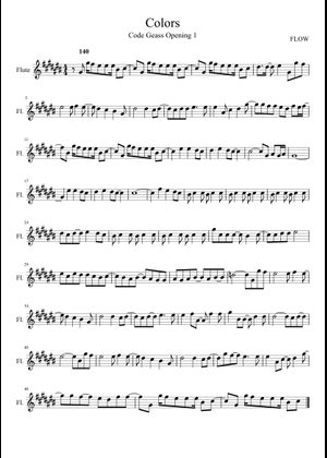 色 コードギアス OP 1 楽譜 テナー・トロンボーン (ソロ) | MuseScore.com