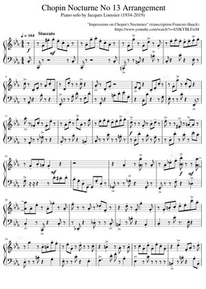 Silhouette Chopin 13CD　未開封品 Nocturne No. 13 Op. 48 No. 1 in C minor — Frédéric Chopin 楽譜