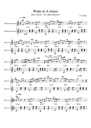 イ短調のワルツ, B.150 – フレデリック・ショパン (1810 - 1849 イ短調のワルツ, B.150 – フレデリック・ショパン (1810 - 1849