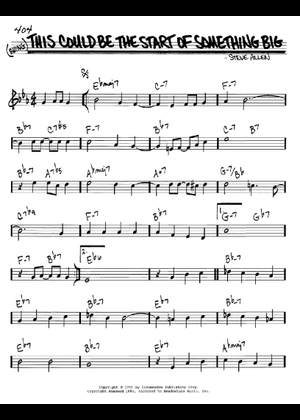 This Could Be The Start Of Something Big の公式楽譜を演奏する by