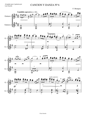 無料のフェデリコ・モンポウ の楽譜 | MuseScore.com でPDFの