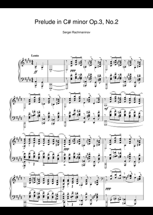 Prelude in C# minor (Op. 3 No. 2) – Sergei Rachmaninoff 楽譜 トロンボーン, チューバ