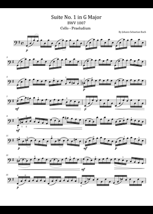 バッハ：無伴奏チェロ組曲第1番 楽譜 ピアノ (ソロ) | MuseScore.com