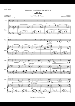 子守唄 - ブラームス 楽譜 ピアノ (ソロ) easy | MuseScore.com