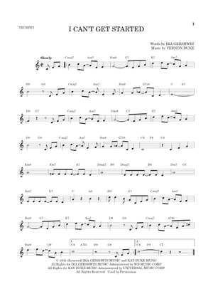 I Can't Get Started With You の公式楽譜を演奏する by George
