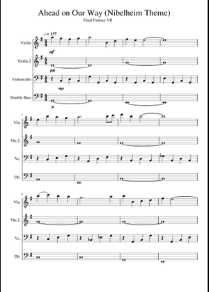 ファイナルファンタジーVII (FFVII) OST - 旅立ち - 植松伸夫 楽譜