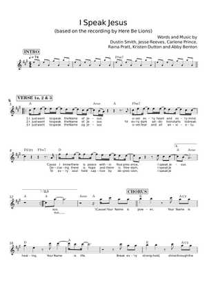 I Speak Jesus - DUSTIN SMITH, ABBY BENTON, CARLENE PRINCE, JESSE REEVES ...