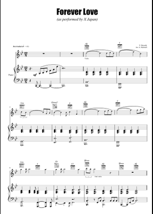フォーエバーラブ – X Japan 楽譜 コード付き ピアノ (ソロ