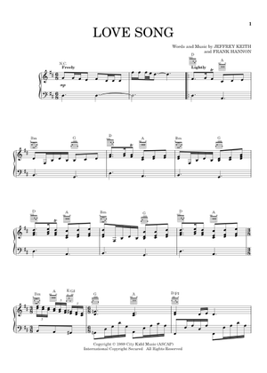 Love song の公式楽譜を演奏する by Tesla ギター | MuseScore.com