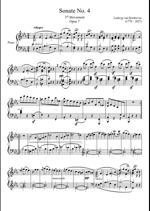 ソナタ第4番、第4楽章 楽譜 ピアノ (ソロ) | MuseScore.com