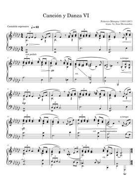 無料のフェデリコ・モンポウ の楽譜 | MuseScore.com でPDFの