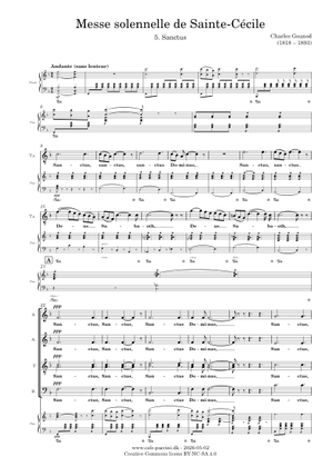 グノー：聖チェチーリア荘厳ミサ曲 第3曲 クレド 楽譜 ピアノ