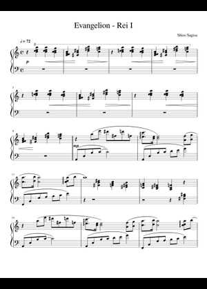 新世紀エヴァンゲリオン - レイ I 楽譜 ピアノ (ソロ) | MuseScore.com