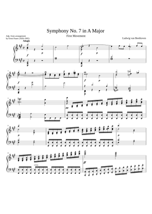 交響曲第7番 Op.92 (L.v.ベートーヴェン- F.リスト) 楽譜 ピアノ (ソロ