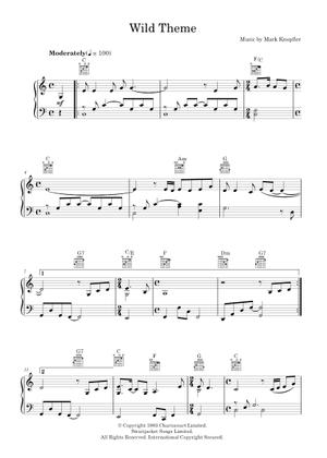 マークノップラー ギタースコア「The Ragpicker's Dream」 Wild theme - Mark Knopfler 楽譜 コード付き ギター (ソロ