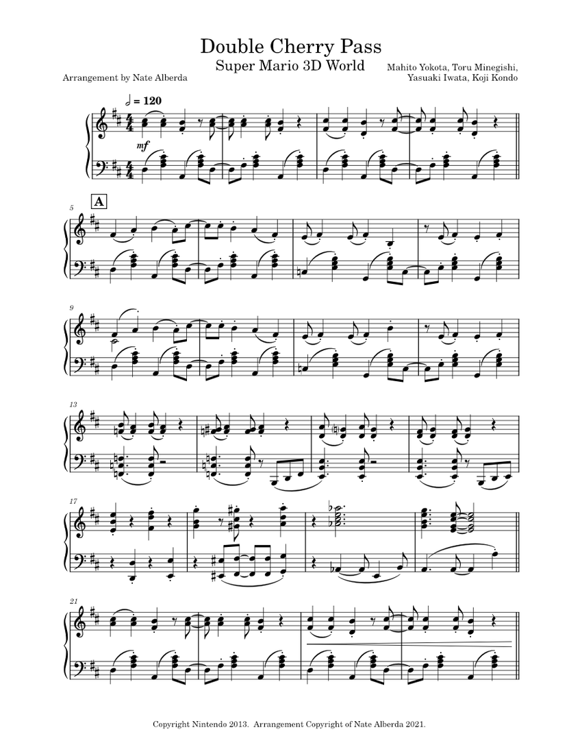 ダブルチェリー峠 – 近藤浩治 楽譜 ピアノ (ソロ) | MuseScore.com