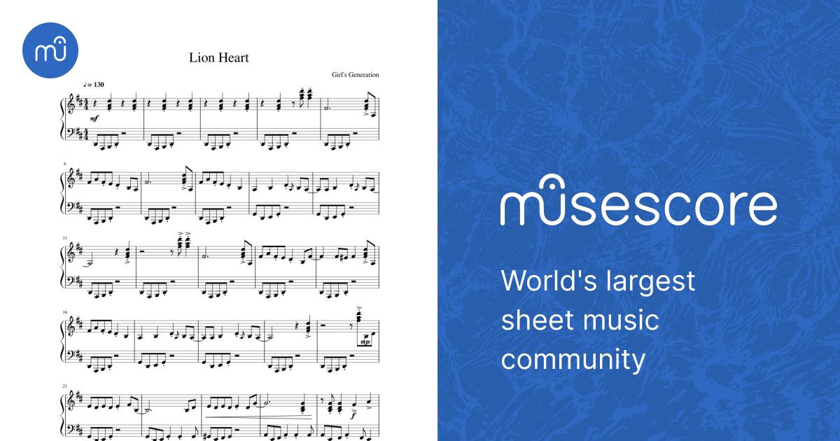 ライオンハート 楽譜 ピアノ (ソロ) | MuseScore.com