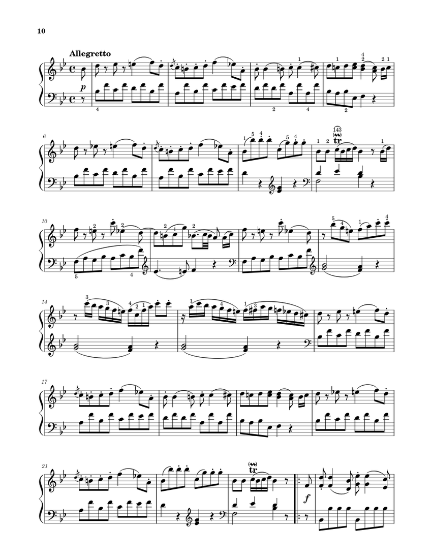 ソナタ第17番、第3楽章 K. 570 楽譜 ピアノ (ソロ) | MuseScore.com